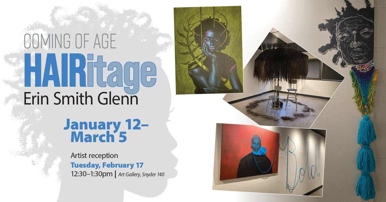 graphic announcing the Coming of Age HAIRitage exhibit