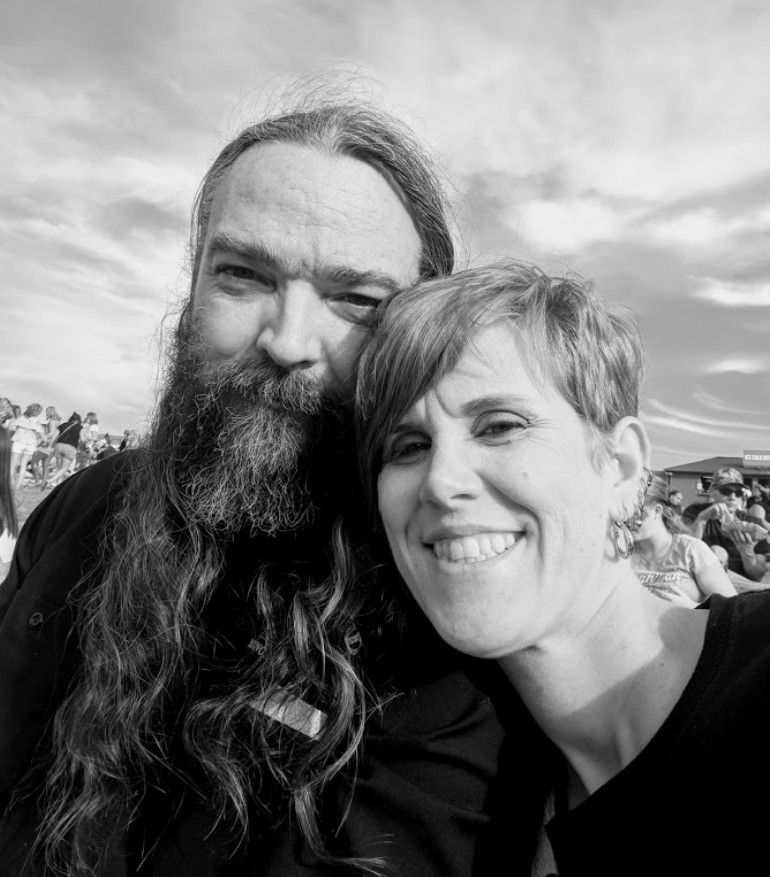 photo of artist Marie Hamaker and her husband